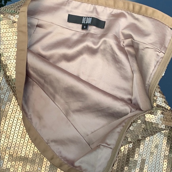 BEDO Gold Sequin Mini Skirt - Picture 6 of 6